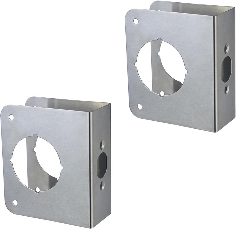 SUMBIN Door Defender 1-3/8" Thick with 2-3/8" Backset 2-1/8" Bore for Door Security in Stainless Steel Finish (2PCS) - Image 1